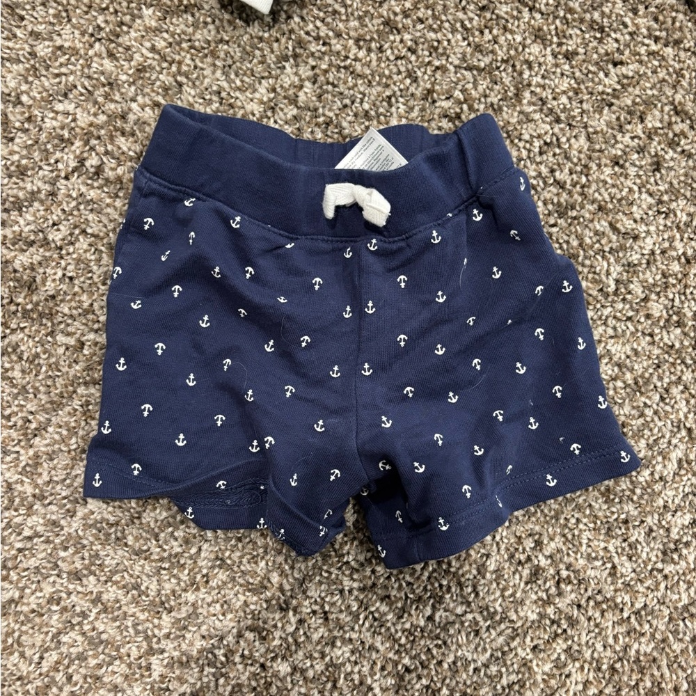 Carter's Navy Anchor Print Kids Shorts